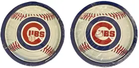 759350 Amscan Chicago Cubs Mlb Major League Baseball Party 9 Inch Paper Dinner Plates Lot Of 2
