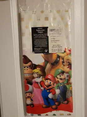 571554 Amscan / Designware Super Mario Brothers Plastic Table Cover Party New 54x96 Birthday Decor