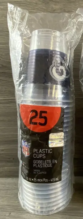 4223251 Amscan Holdings Inc. La Rams Nfl Football Party 16oz Plastic Cups Blue White 25ct Disposable