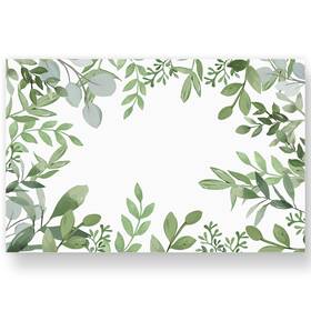 Anydesign A1360 50 Pack Greenery Paper Place Mats Watercolor Green Large