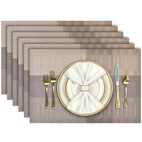 Aofmee Aopm02 Placemats Set Of 6 Heat Resistant Place Gold