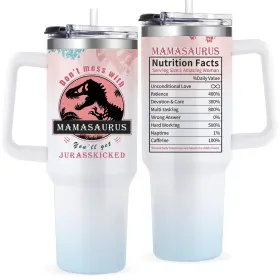 Aks-mamas02-wht Aokonby Mom Gifts From Daughter Birthday For 40 Ounces Mamasaurus