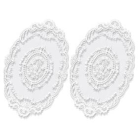 Aozuo 614972 1 Hugr36wr 2 Pack Retro Lace Placemats French Crochet White