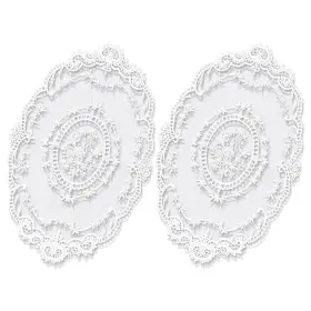 Hugr36wr Aozuo 614972 1 2 Pack Retro Lace Placemats French Crochet White