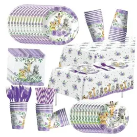 Aws000545 Apowbls Safari Jungle Party Decorations Tableware Girl - Animal Baby Shower