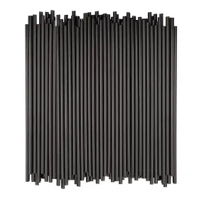 Armrouns 793127713334 100 Pack Plastic Straws 10 Inch Long Disposable Straw Individually Wrapped