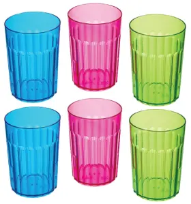 10605 Arrow Home Products 10 Oz Rainbow Plastic Tumblers Set Of Fl