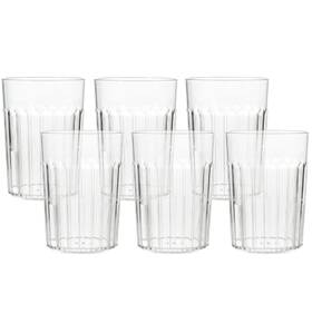 Arrow Home Products 11605 10 Oz Clear Plastic Tumblers Set Of 6 - Fl