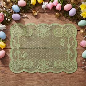 Artoid Mode Placemat-lace-4pc-3045-003gr Green Eggs Lace Easter Placemats Set Of 4 12x18 Inch Table Mats For Wedding An