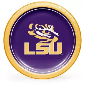 Ds-990068591-lsu-tigers Artstyle Ncaa Paper Plates Party 10 Inch 85 Ct. Lsu Tigers