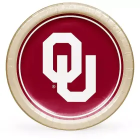Ds-990368138-oklahoma-sooners Artstyle Ncaa Paper Plates Party 10 Inch 85 Ct. Oklahoma Sooners