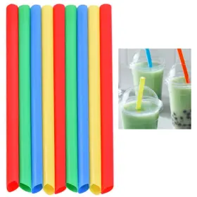 Atb 795735298572 50 Jumbo Straws Extra Wide Fat Boba Bubble Tea Drinking Milkshake Colors Party