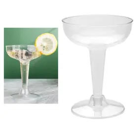 Atb 795735346631 20 Disposable Martini Champagne Glasses Wine Cup Plastic Party Flute Clear 4.5oz