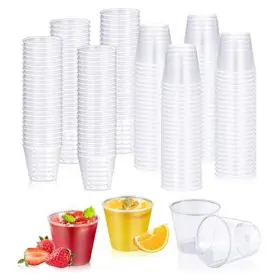 Atb 795735348321 480pc Mini Cups 1oz Plastic Shot Glasses Jelly Drink Party Disposable Clear Bulk