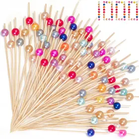 Atznzik 768556980602 1000 Pieces Cocktail Picks Fancy Toothpicks For Appetizers 4.7 Inch Decorativ
