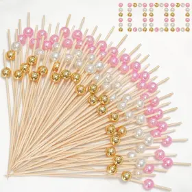 Atznzik 768556980619 1000 Pieces Cocktail Picks Fancy Toothpicks For Appetizers 4.7 Inch Decorativ