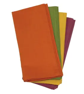 Pknap3 Aunt Marthas Fall Collection Dinner Napkins Set Of 4 Orange Green Yellow And Purple
