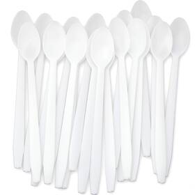 Avant Grub 810013934335 Extra Long Sturdy White 8in Premium Sundae Spoons 100ct Heavy Duty Disposabl