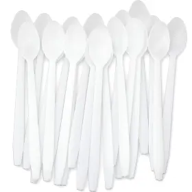 Avant Grub 810013934335 Extra Long Sturdy White 8in Premium Sundae Spoons 100ct Heavy Duty Disposabl