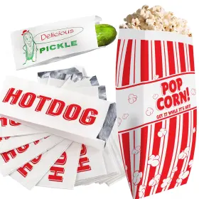 Avant Grub 817244027911 Super Fun Grease-proof Food Wrapper 150 Combo Pack. 50 Each Pickle Hot Dog An