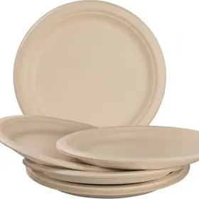 Avant Grub 817244028826 Biodegradable 10 Inch Plates. Bulk 200 Pk Great For Lunch Dinner Parties An