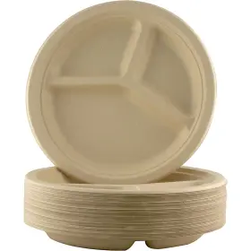 3-compartment Avant Grub 817244028925 Restaurant-grade Biodegradable 10 Inch Plates Bulk 200pk. Great