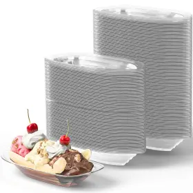 B08gyfsgmy Avant Grub Super Fun Recyclable 8oz Banana Split Boats 250 Pack. Durable Disposable Ice Cr