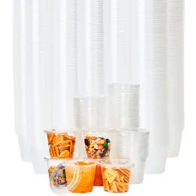 Avant Grub Soufflé Leakproof Bpa-free 5.5oz Souffle Cups And Lids 500pk. Stackable Portion Conta