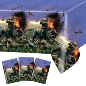 Pdzb-3pcs-274x137-ht3558 Avezano 3 Pcs Dinosaur Tablecloth 108x54 Inches Multi Color