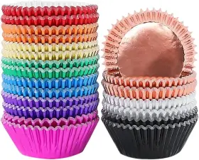 Bakhuk 659499868112 500pcs Cupcake Liners For Baking Foil 2 Inch A-multicolor-500pcs