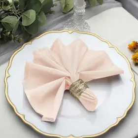Balsa Circle 427256070442 100 Pcs 17-inch Blush Polyester Table Napkins Reusable Washable Wedding Party Di