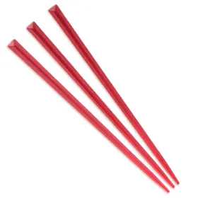 6937259175941a Bamboomn Triangular Prism Plastic Fruit Appetizer Cocktail Pick 3.5 Inch 9cm - Red 3