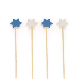 Bamboomn 941204006952 Holiday Hanukkah 6-point Star Picks Skewers For Fruit Sandwiches Cocktails