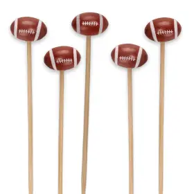 Bamboomn 955114926828 4.7 Inch Decorative Sports Ball End Cocktail Fruit Sandwich Picks Skewers For Cate