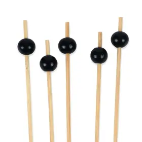 Bamboomn 955114930993 100 Pcs 4.7 Inch Black Ball End Skewers For Cocktails Sandwiches Parties Events