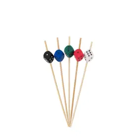 Bamboomn 955114965629 4.7 Inch Decorative Dice Party End Cocktail Fruit Sandwich Picks Skewers For Cate