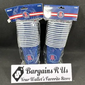 79445 Barstool Sports Blue And White Plastic Drink Cups 28 Pack Party Tableware