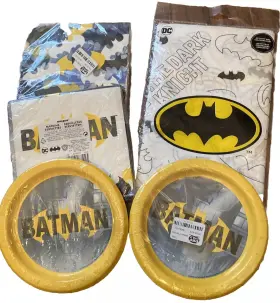 Batman 011179775736 Party Supplies Coloring Tablecloth 54 Inch X 84 2 9 Plates Napkins