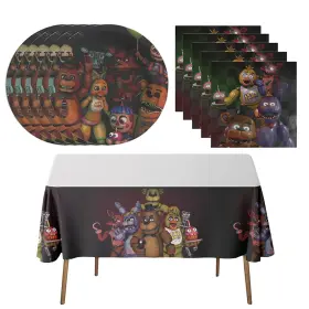 1tablecloth Bcasa 711544741435 41pack Five Party Supplies 20 Plates Napkins For The Fiv Birthday