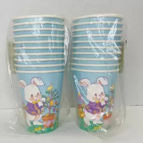 Cold-2 Beach 076526101293 Co. Paper Cups-vintage 1996 9oz Ea Hot/cold-2 Packages/10 Tableware Easter