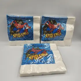 Beach Products 954317315286 Spider-man Vintage 1994 Party Napkins 16 Count Each Lot Of 3