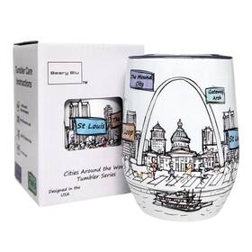 Beary Blu T350-hdstlouis-22 Cities Around The World 12 Oz Tumbler Series - Ounces St Louis