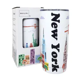 T600 Beary Blu City Themed Artwork Tumbler Collection - 20 Ounces New York