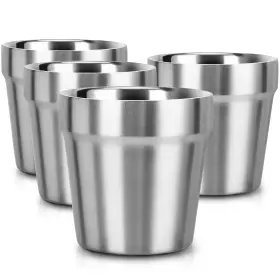 Bcus521001 Beasea Mini Stainless Steel Cups 6 Oz Set Of 4 Metal Drinking Stackable 304 S