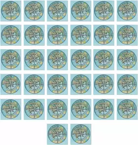 53652 Beistle Bon Voyage Lunch Napkins 32 6.5 Inch X Blue/green/yellow/black