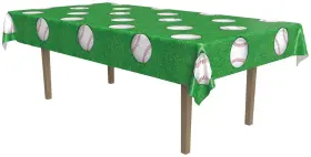 53668 Beistle Baseball Tablecover Of Size 54 Inch X 108 For Halloween -