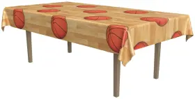 53931 Beistle Basketball Tablecover Of Size 54 Inch X 108 For Halloween -