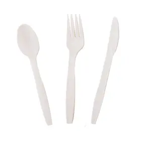 Belinlen 709951062630 260 Pack Compostable Cutlery Set Plastic Knives Forks Spoons