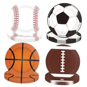 Bengbutongmeidadianzishangwujingyingbu Gerenduzi 747485866669 Sports Themed Party Decorations 40pcs Paper Plates