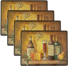 4389 Benson Mills Cork Placemats Set Of 4 12 Inch X 16 Rectangular Bordeaux Wine